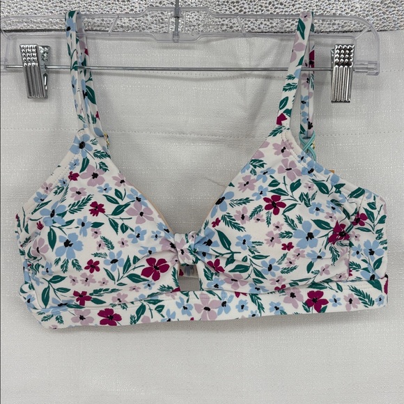 Kona Sol New Women's Knot-Front Bikini Top Floral Size Small (4-6) - Picture 1 of 6